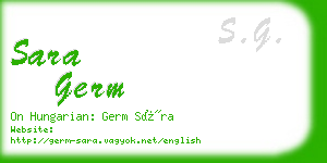 sara germ business card